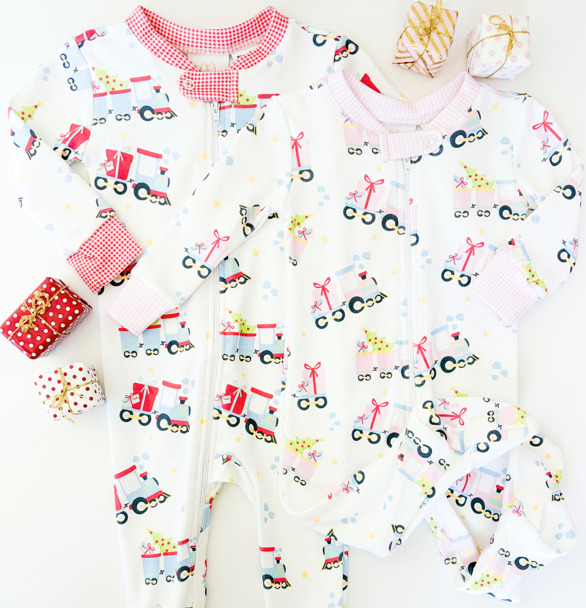 Once Upon A Time Footie - All Aboard, Park Pink