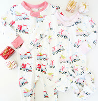 Once Upon A Time Footie - All Aboard, Park Pink