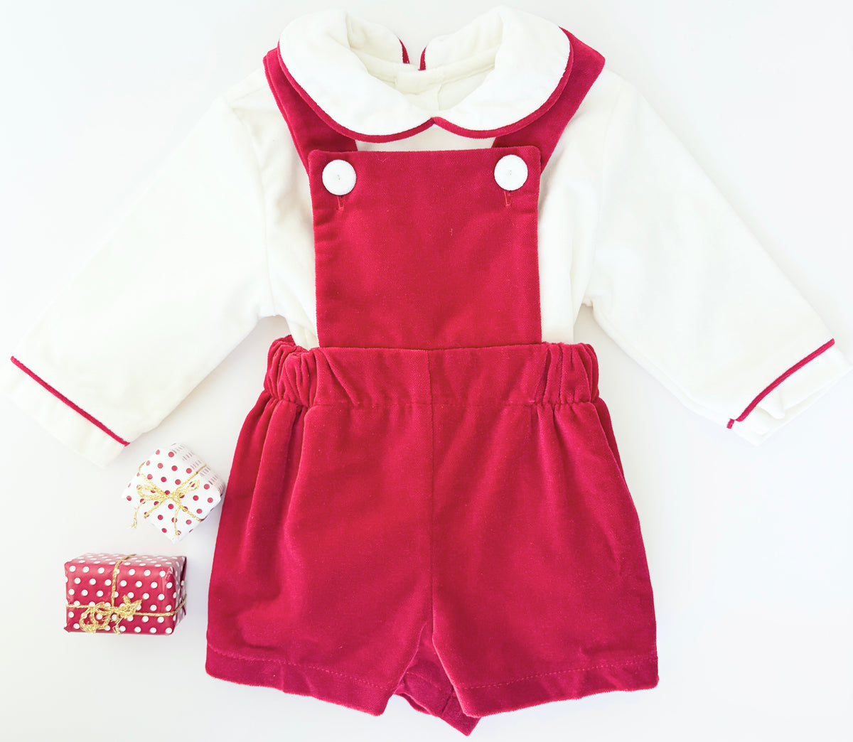 Arthur Apron Set - Ruby Red Velvet