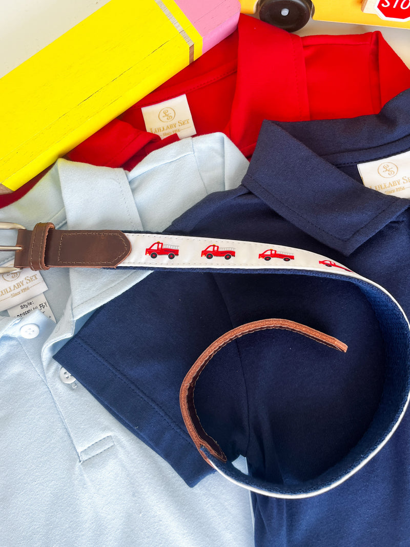 Parker Polo Long Sleeve - Bluffton Blue Knit