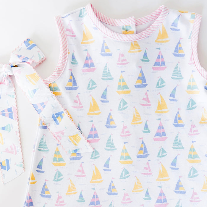 Ann Dress - Seahaven Sailboat, Party Pink Seersucker