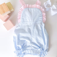 Margaux Bubble - Boston Blue Seersucker, Party Pink Seersucker