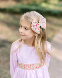 Blissful Band Dress Long Sleeve - Palmer Pink, Autumn Meadow Floral