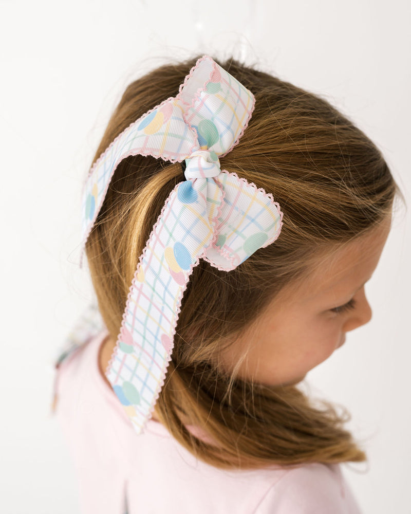 Lola Long Bow - Party Time Balloon Plaid