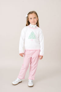 Tiny Tot Turtleneck - Oh Christmas Tree, Pink