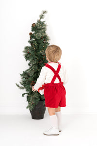 Arthur Apron Set - Ruby Red Velvet