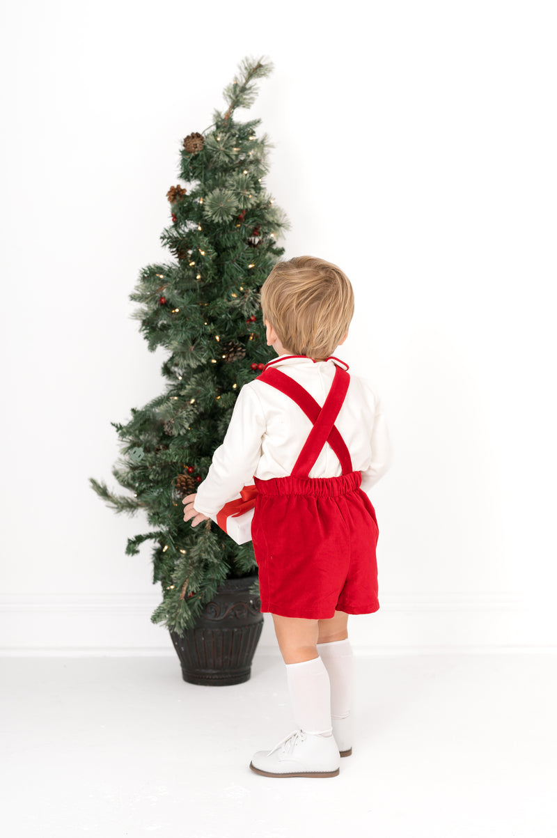 Arthur Apron Set - Ruby Red Velvet