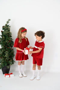 Benton Short Set - Ruby Red Velvet