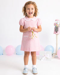 1956 Pocket Dress - Polite Pink Minigingham - Classic Dresses | Lullaby Set