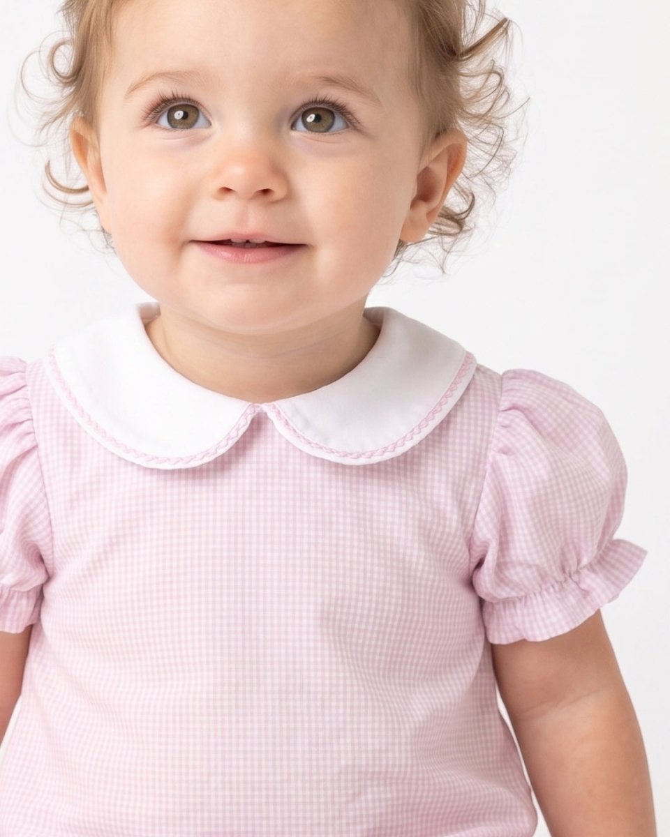 Precious Play Bubble - Baby Pink Minigingham Knit - Classic Core Baby | Lullaby Set