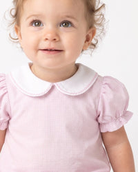 Precious Play Bubble - Baby Pink Minigingham Knit - Classic Core Baby | Lullaby Set
