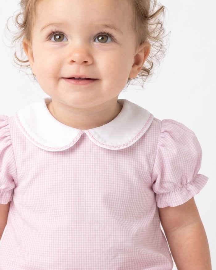 Precious Play Bubble - Baby Pink Minigingham Knit - Classic Core Baby | Lullaby Set