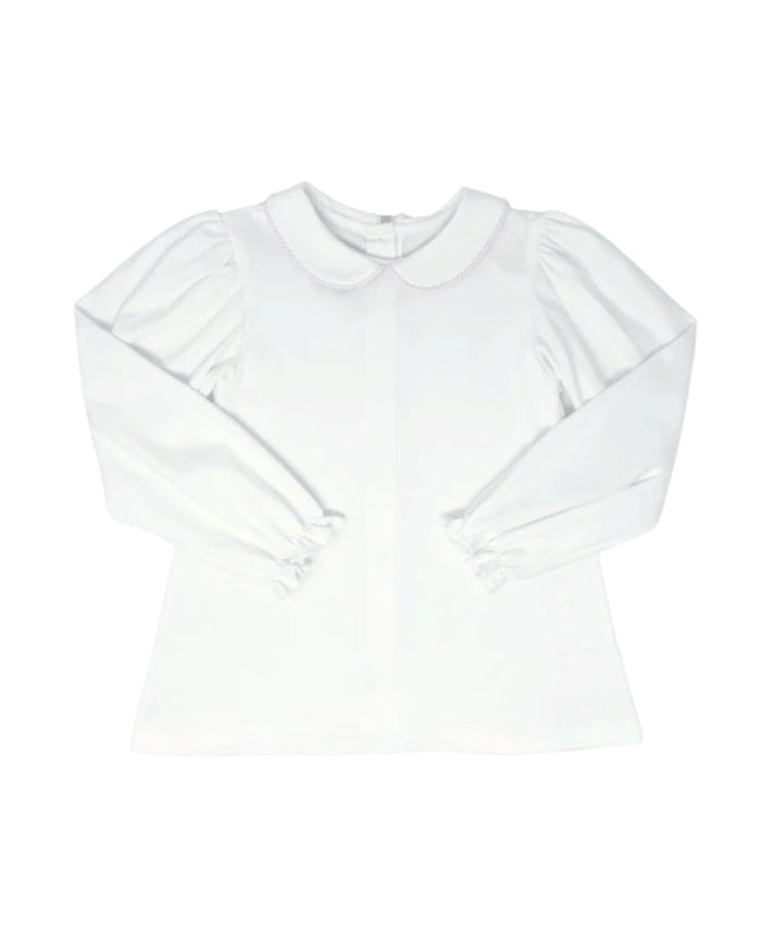 Better Together Blouse Long Sleeve - Presley White Pima - Classic Tops | Lullaby Set