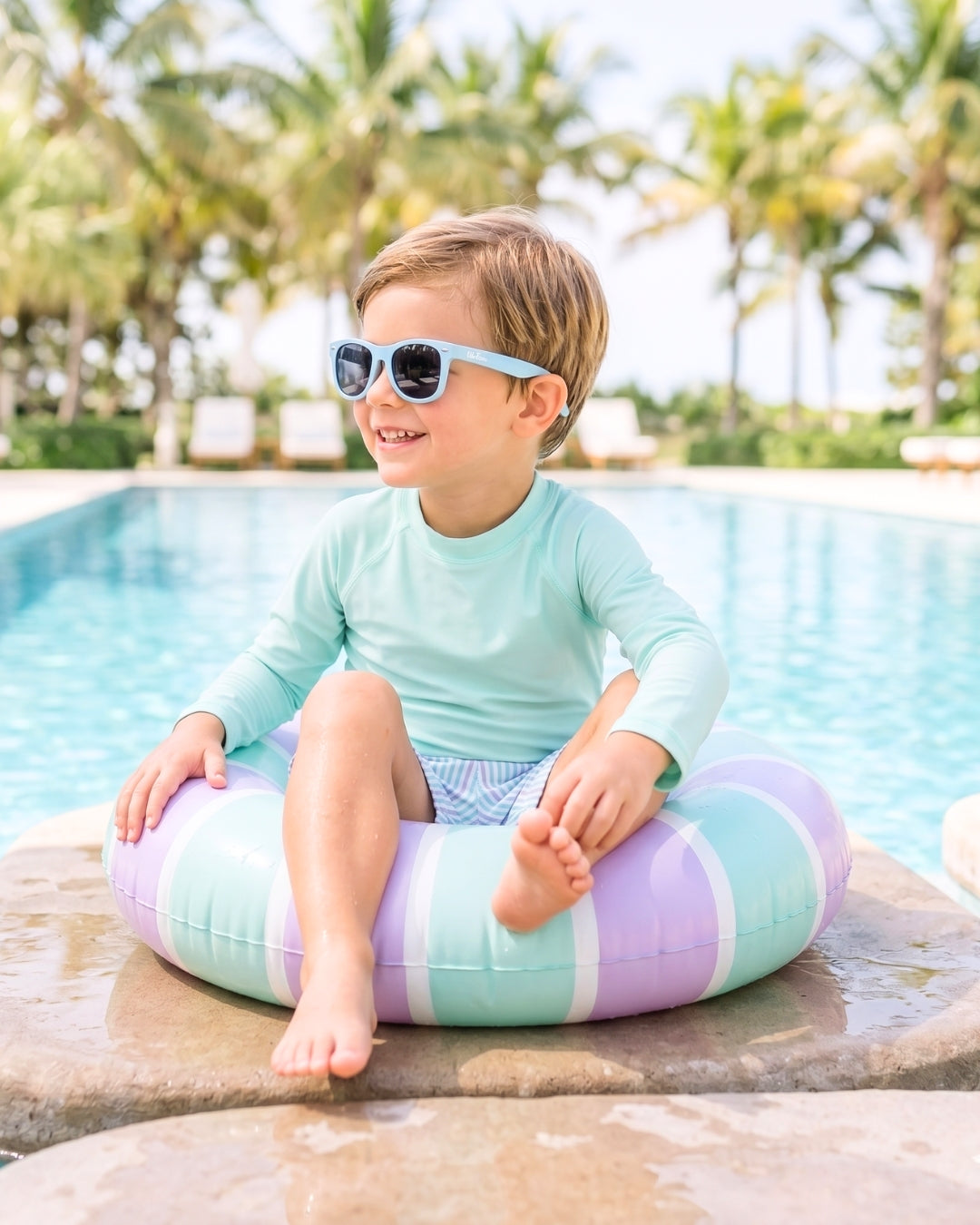 Barnes Bathing Suit - Preppy Pinstripe, Medley Mint