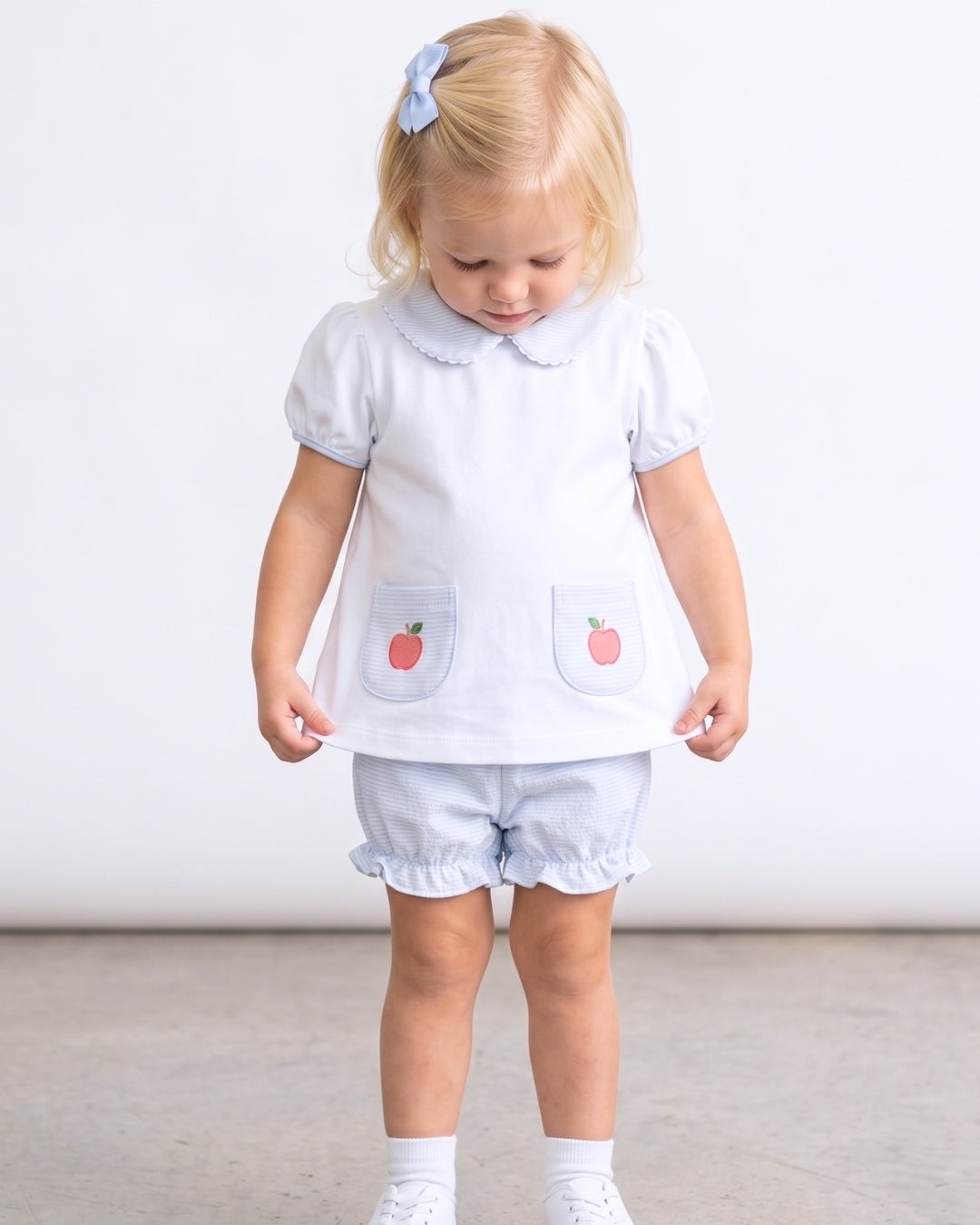 Blessings Bloomer Set - Louisville Blue Ministripe