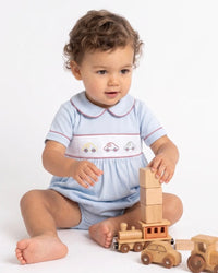 Carson Bubble - Bluffton Blue Knit, Cars - Classic Bubbles | Lullaby Set