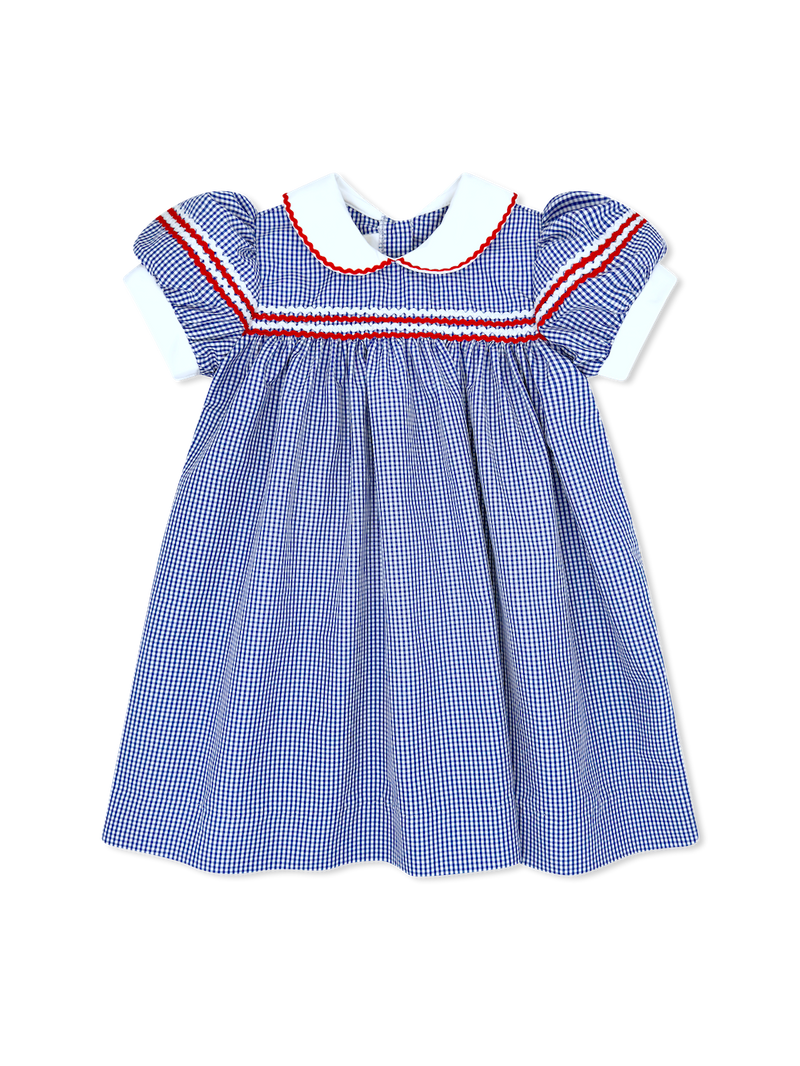 Kendall Dress - Riley Royal Minigingham