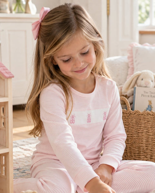 Lagniappe Play Set - Pensacola Pink Ministripe, Ballet Slipper (FL26) - Classic Sets | Lullaby Set