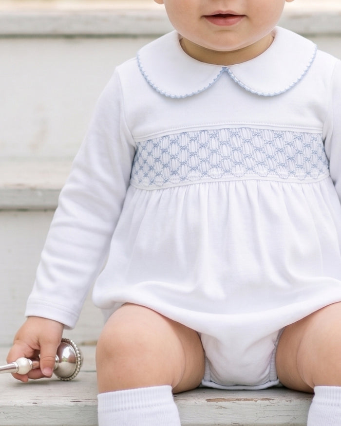Windsor Bubble Long Sleeve - Presley White Pima