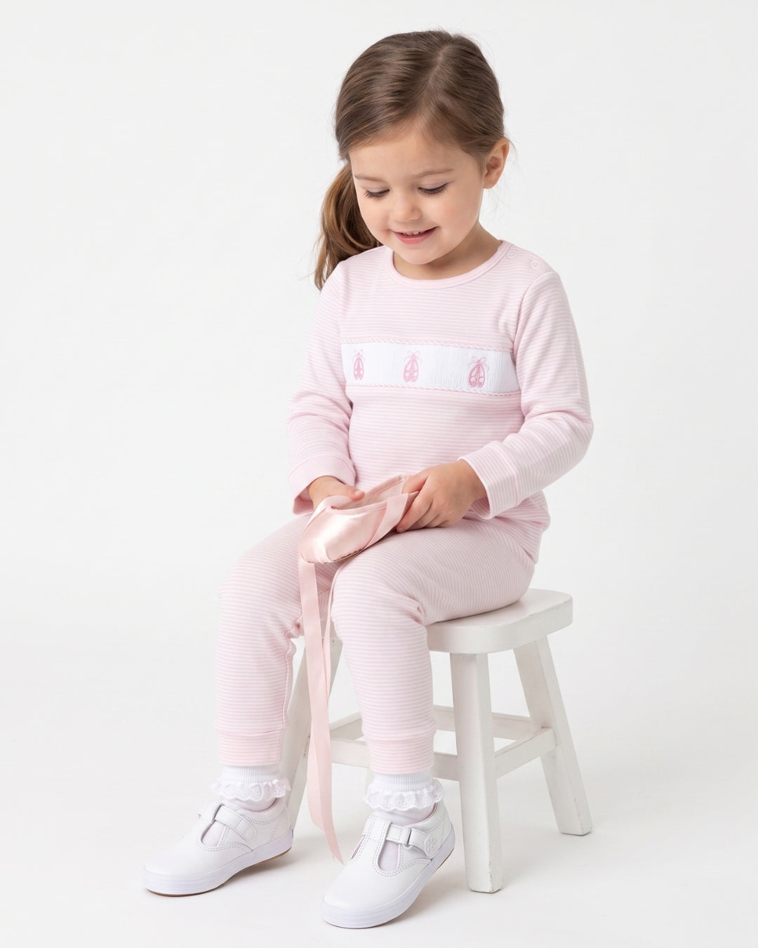 Lagniappe Play Set - Pensacola Pink Ministripe, Ballet Slipper (FL26)