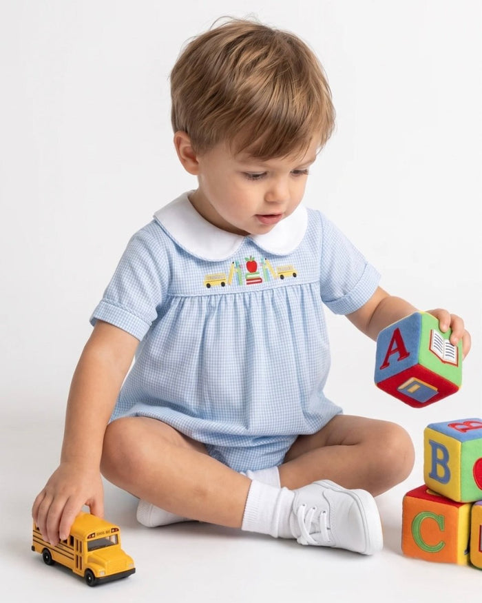 Covington Bubble - Baker Blue Minigingham - Classic Bubbles | Lullaby Set