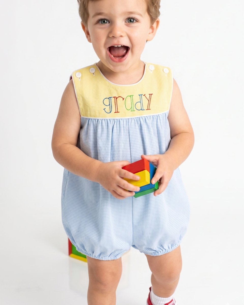 Charming Bubble - Red, Yellow and Blue Minigingham Color Block - Classic Bubbles | Lullaby Set