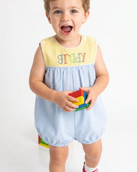 Charming Bubble - Red, Yellow and Blue Minigingham Color Block - Classic Bubbles | Lullaby Set