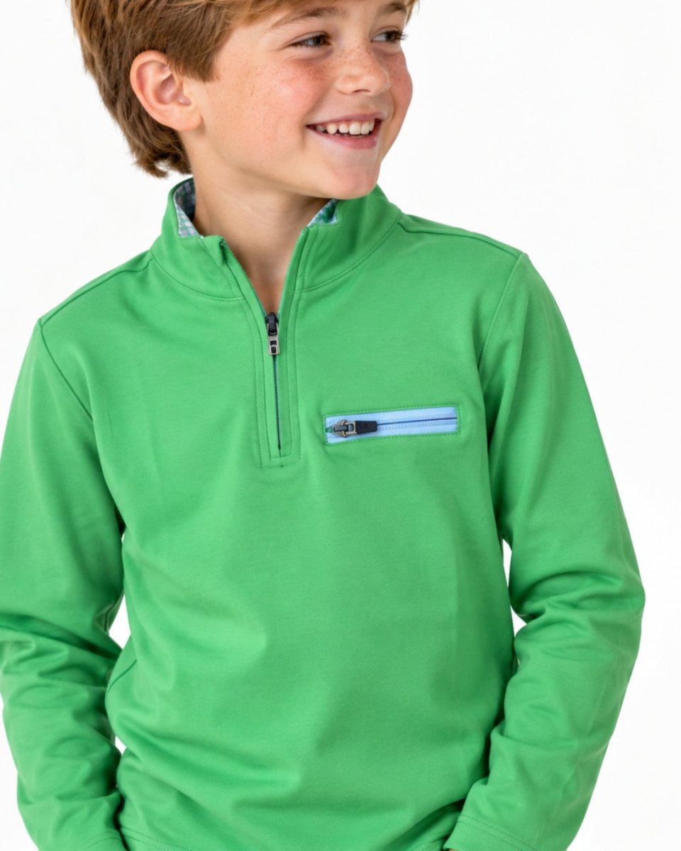 Hudson Half Zip - Griffin Green - Classic Tops | Lullaby Set