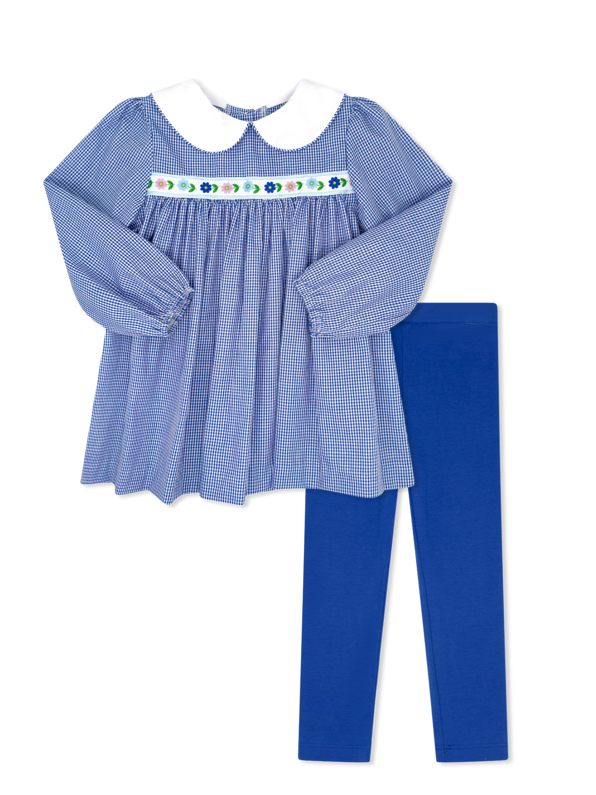 Layla Legging Set - River Royal Minigingham, Flowers