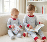 Sweet Pea PJ Set - Play Ball, Red - Classic Pajamas | Lullaby Set
