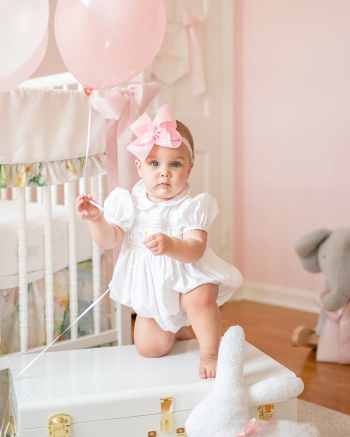 Ruth Ribbon Bubble - Blessings White, Pleasant Pink - Classic Bubbles | Lullaby Set