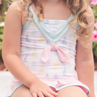 Nora Swimsuit - Seahaven Sailboat, Poolside Pink