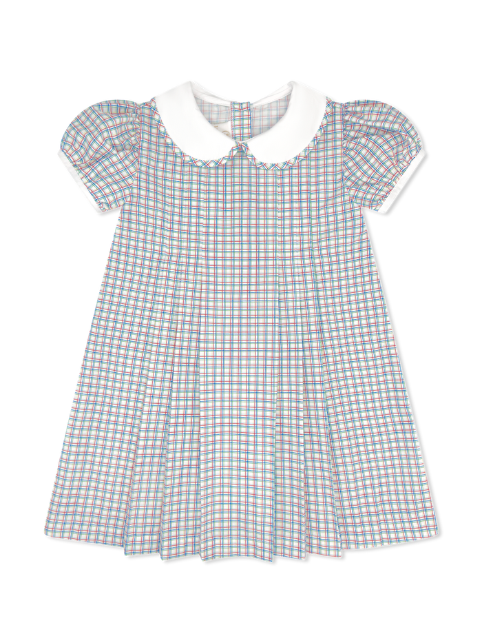 Perfectly Pleated Dress - Primary Plaid