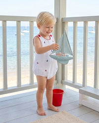 Bennett Bubble - Simply White Seersucker, Anchors - Classic Bubbles | Lullaby Set