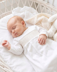 Cuddle Time Saque - Park White, Ecru - Classic Saques | Lullaby Set