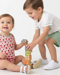 Charlie Short Set - Green Minigingham - Classic Sets | Lullaby Set