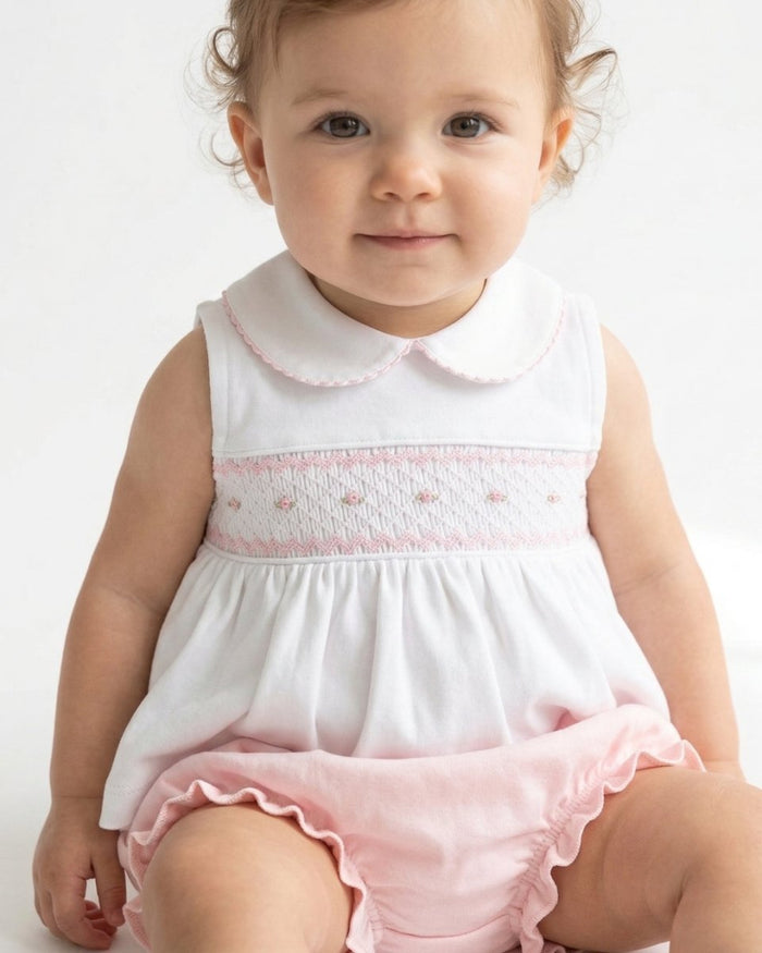 Rose Diaper Set - Palmer Pink Pima, Flowers - Classic Sets | Lullaby Set
