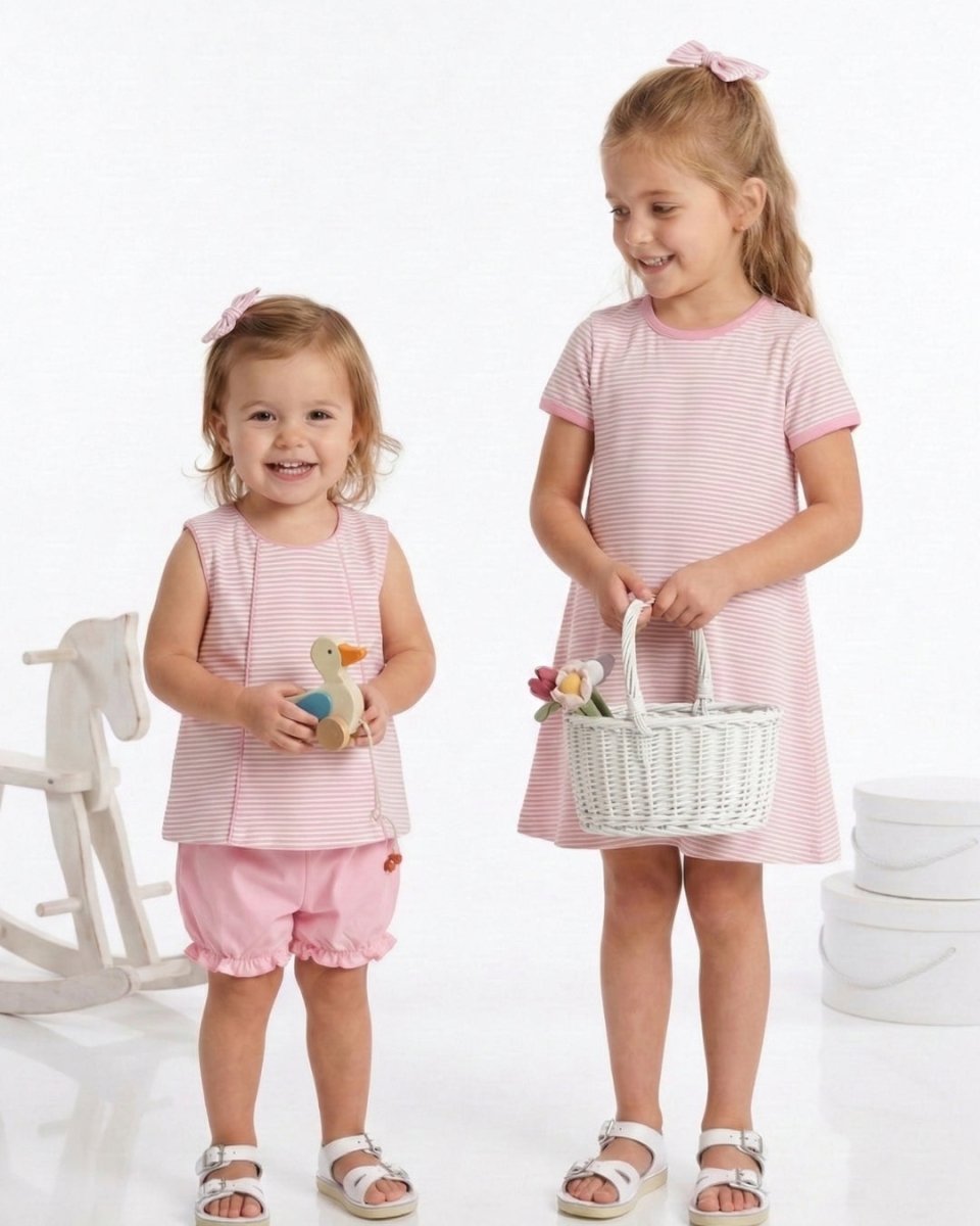 Faith Dress - Pretty Pink Stripe - Classic Dresses | Lullaby Set