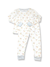 Sweet Pea PJ Set - Blue - Puppy