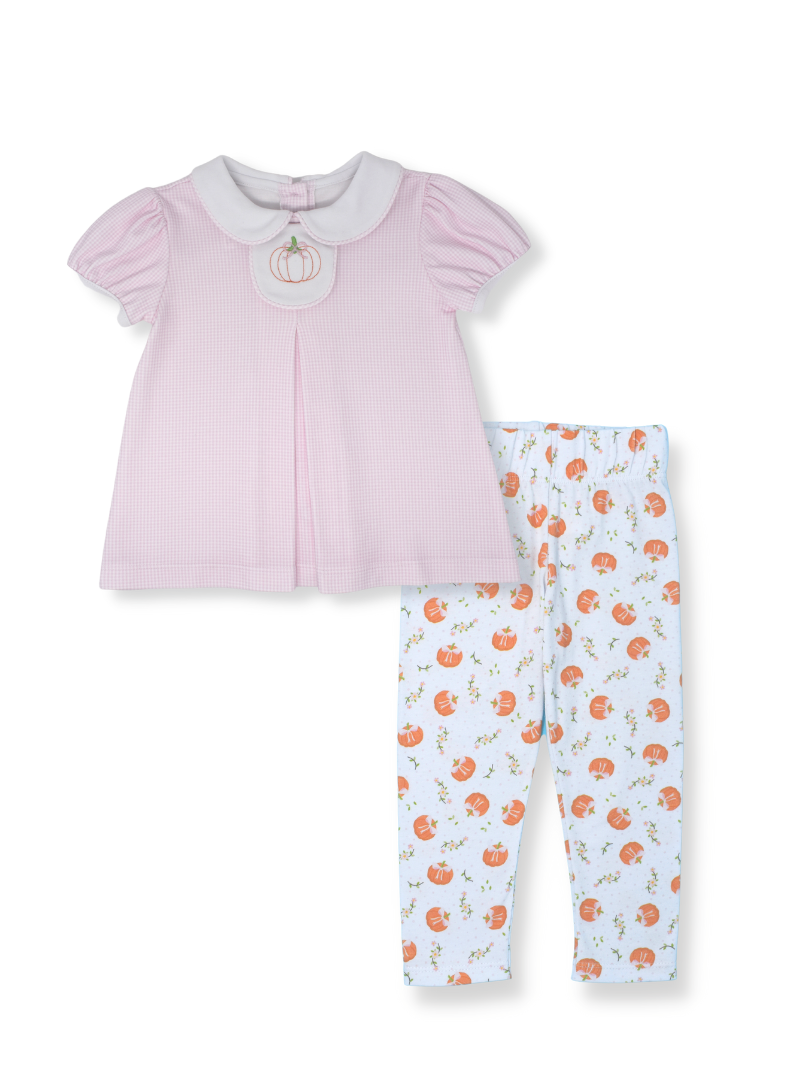 Timeless Tab Legging Set - Pink Pumpkin