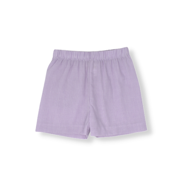 Stewart Short - Lavender Minigingham