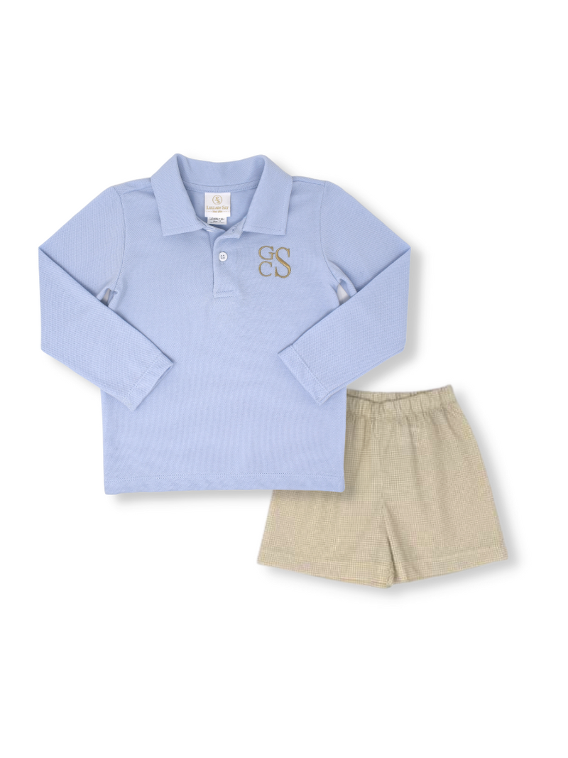 Parker Short Set LS - Blue/Khaki