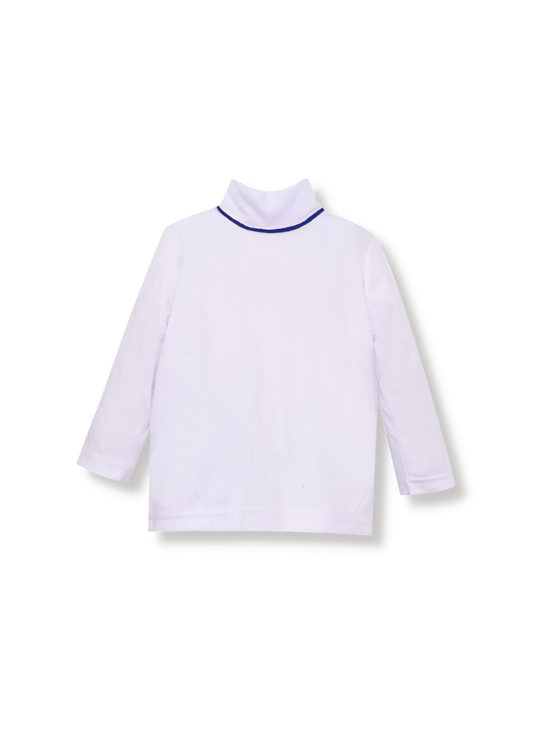 Tot Turtleneck - White/Navy