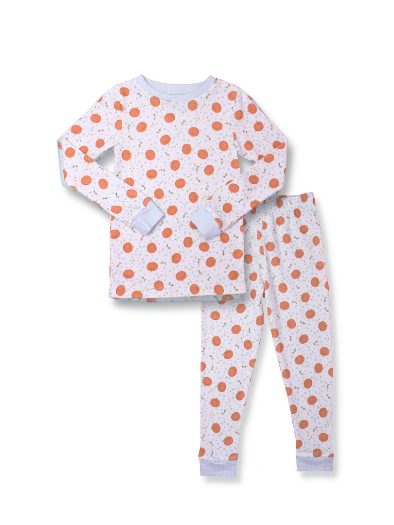 Sweet Pea PJ Set - Blue MG Pumpkin