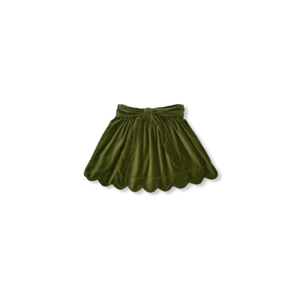 Amanda Skirt - Green Velvet