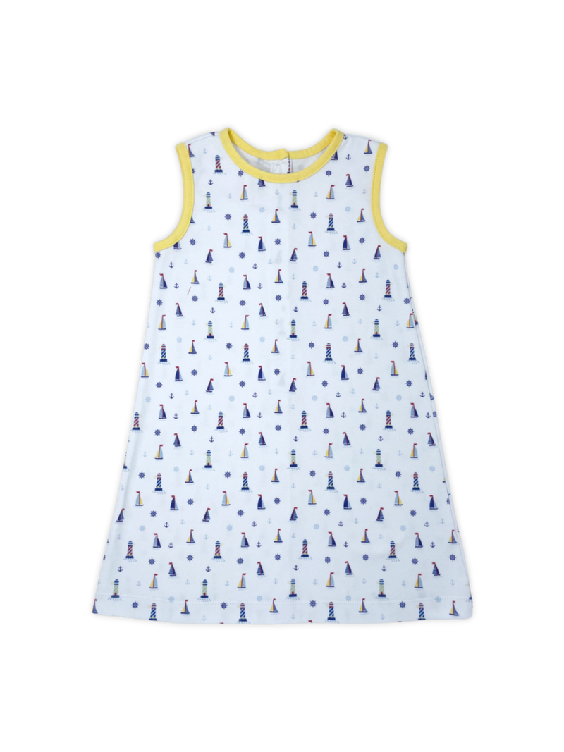 Ann Dress - Nautical / Yellow