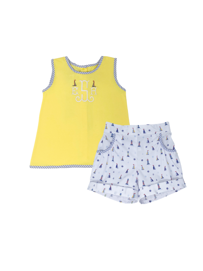 Lucy Short Set - Nautical Yellow