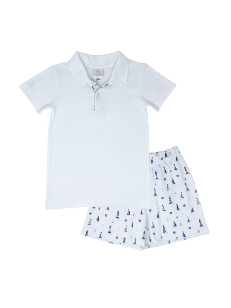 Parker Short Set - White / Nautical