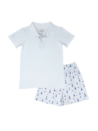 Parker Short Set - White / Nautical