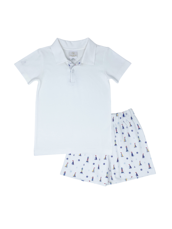 Parker Short Set - White / Nautical